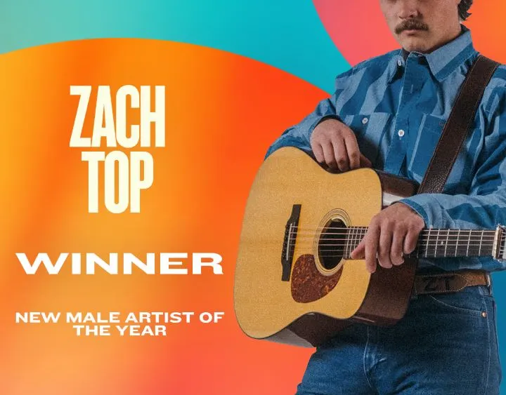 Zach Top Crowned ACM New Male Artist of the Year Ahead of 60th ACM Awards on May 8