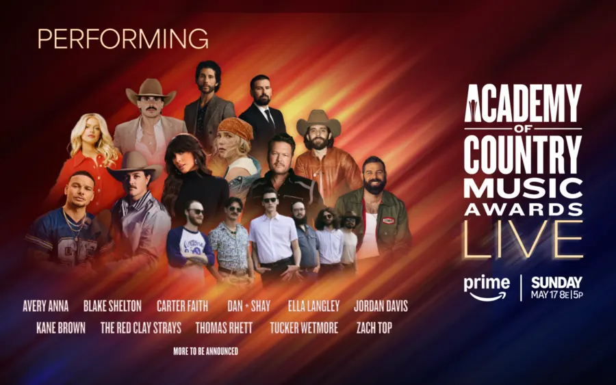 Avery Anna, Blake Shelton, Carter Faith, Dan + Shay, Ella Langley, Jordan Davis, Kane Brown, the Red Clay Strays, Thomas Rhett, Tucker Wetmore, and Zach Top Added to 61st Academy of Country Music Awards Performance Lineup