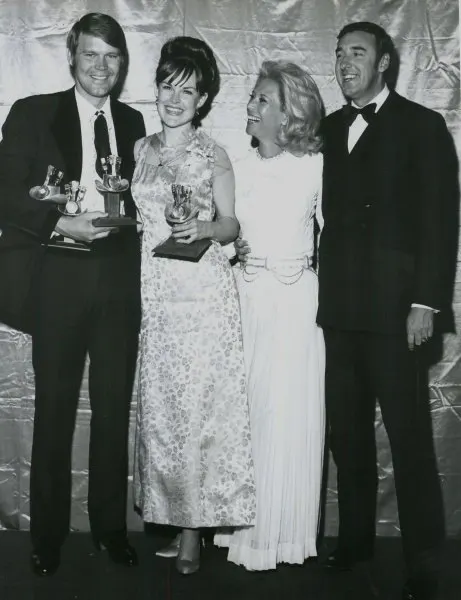 Glen Campbell, Cathie Taylor, Dinah Shore and Jim Nabors, 1969